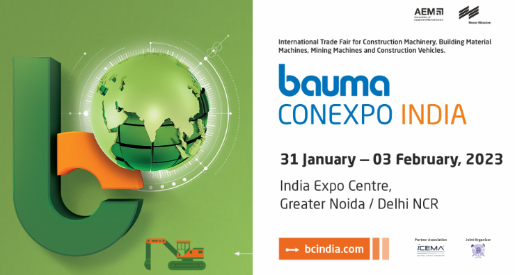 North India’s leading trade fair for the Construction Industry will take place in January 2023, bringing the construction and infrastructure community together to fuel business and infrastructure growth– Messe Muenchen Shanghai